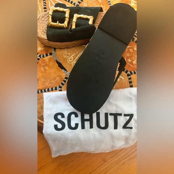 Schutz Raffia Slide Sandals – Size 7 - Picture 3 of 4